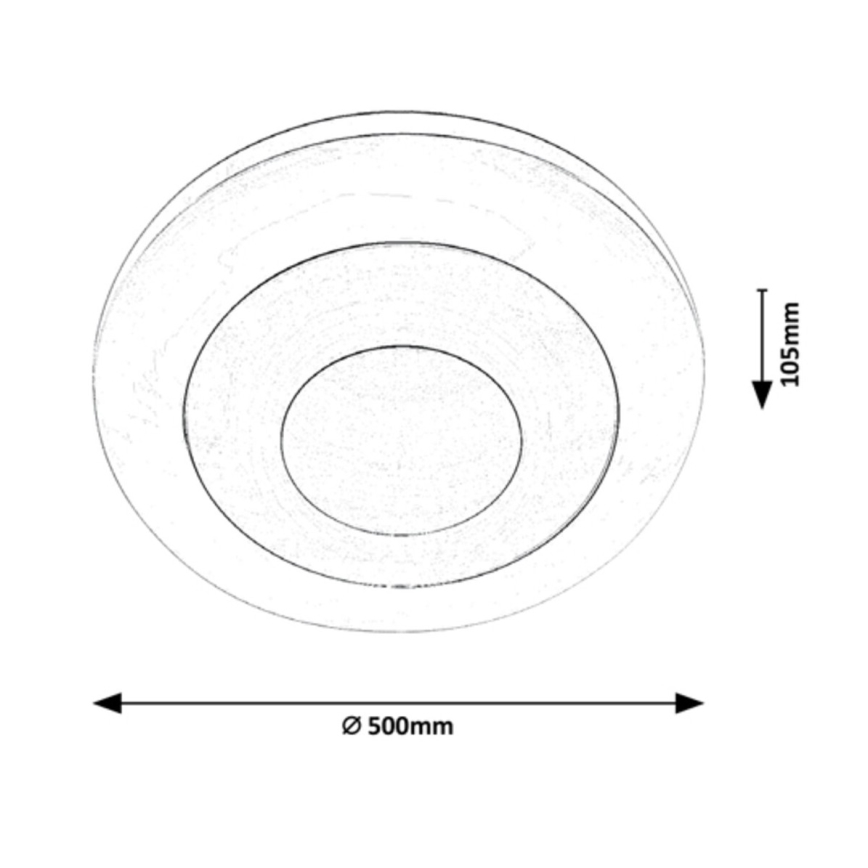 Rabalux - LED loftlampe dæmpbar RGB-farver LED/40W/230V 3000-6000K diameter 50 cm + fjernbetjening