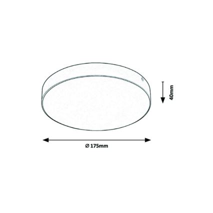 Rabalux - LED loftlampe LED/18W/230V 3000-6000K IP44 sort