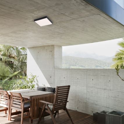 Rabalux - LED-loftlampe LED/24W/230V 2800-6000K IP44 sort 30x30 cm