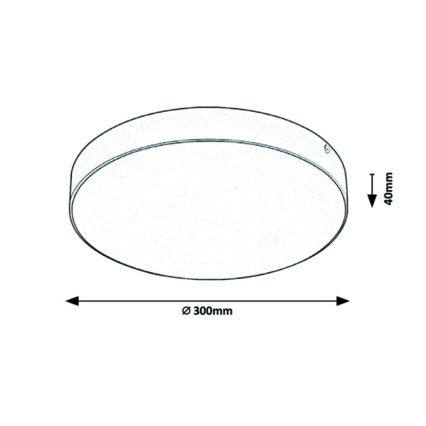 Rabalux - LED loftlampe LED/24W/230V 3000-6000K IP44 hvid