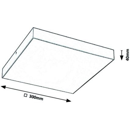 Rabalux - LED loftlampe LED/24W/230V 3000-6000K IP44 sort