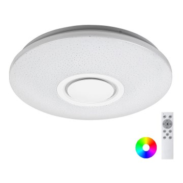 Rabalux - LED loftlampe m. RGB-farver og højtaler dæmpbar LED/24W/230V Wi-Fi Tuya + fjernbetjening