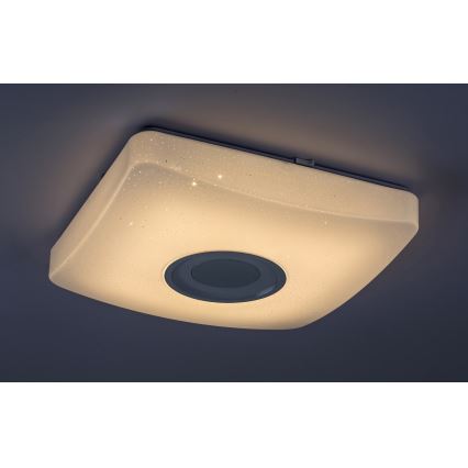 Rabalux - LED loftlampe med højtaler dæmpbar RGB-farver LED/18W/230V + fjernbetjening