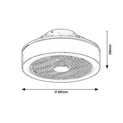 Rabalux - LED loftlampe med ventilator dæmpbar LED/30W/230V + fjernbetjening 3000-6000K