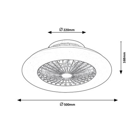 Rabalux - LED loftlampe med ventilator dæmpbar LED/30W/230V + fjernbetjening 3000-6500K