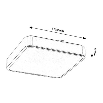 Rabalux - LED loftlampe til badeværelse dæmpbar RGB-farver LED/22W/230V IP44 + fjernbetjening 3000-6000K