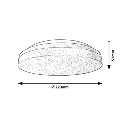 Rabalux - LED loftlampe til badeværelse LED/18W/230V IP54 3000K/4000K/6000K