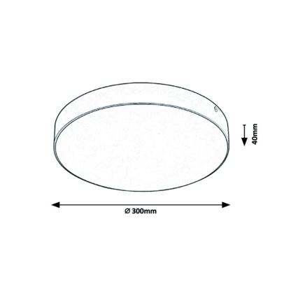 Rabalux - LED loftlampe til badeværelse LED/24W/230V 2800K/4000K/6000K IP44 sort