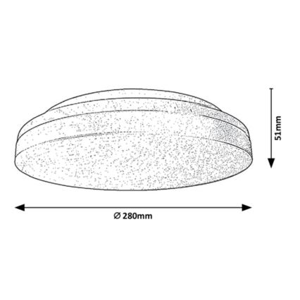 Rabalux - LED loftlampe til badeværelse LED/24W/230V IP54 3000K/4000K/6000K