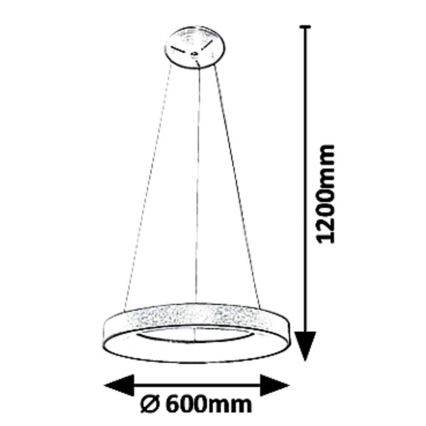 Rabalux - LED pendel CARMELLA LED/50W/230V diameter 60 cm