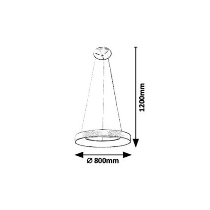 Rabalux - LED pendel CARMELLA LED/80W/230V