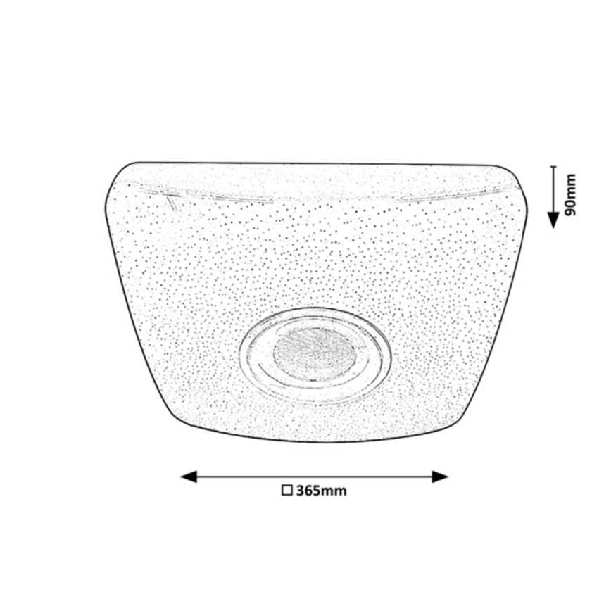Rabalux - LED RGB Dæmpbar loftlampe med højttaler LED/18W/230V 3000-6000K Bluetooth + fjernbetjening