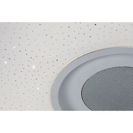 Rabalux - LED RGB dæmpbar loftlampe med indbygget højttaler LED/18W/230V 3000-6000K Bluetooth + fjernbetjening 36,5x36,5 cm