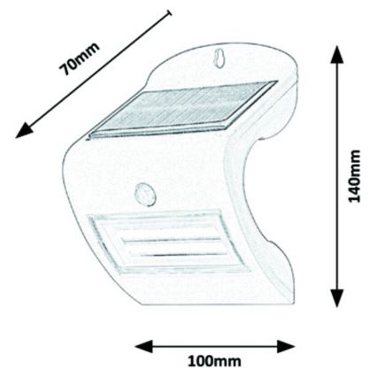 Rabalux - LED solcelle væglampe med sensor IP44 1200 mAh