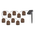 Rabalux - LED solcellekæde 10xLED/0,6W/1,2V 5 m IP44 600 mAh