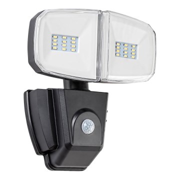 Rabalux - LED solcelleprojektør med sensor LED/12W/3,7V IP44 4000 mAh