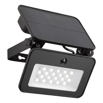 Rabalux - LED solcelleprojektør med sensor LED/6W/3,7V 3000/4000/6500K IP65 2200 mAh