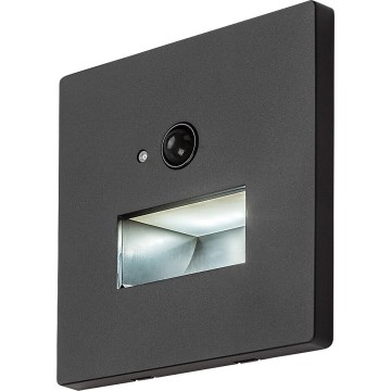 Rabalux - LED-trappearmatur med bevægelses- og skumringssensor LED/1W/230V 3000/4500/6500K sort