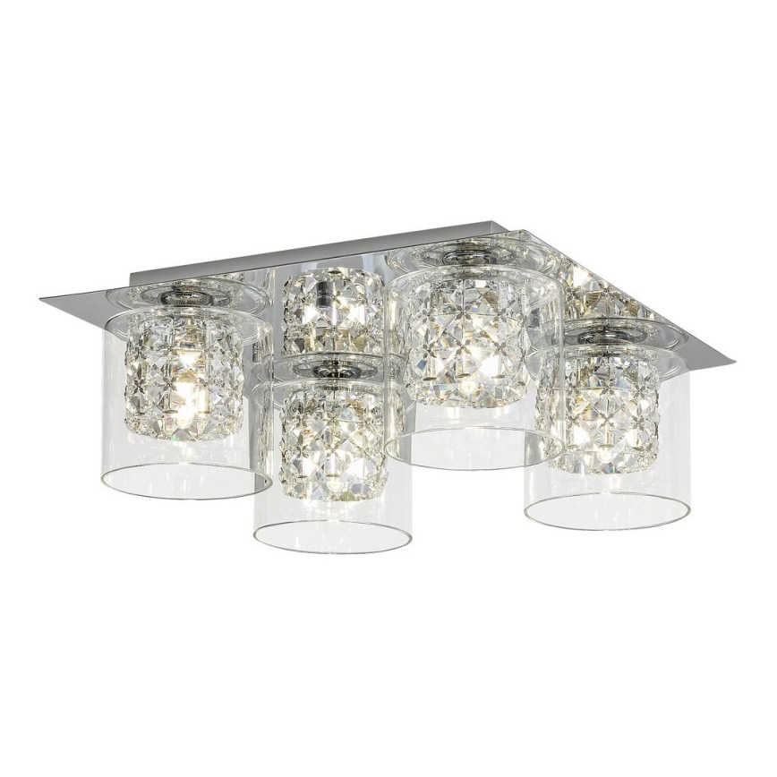 Rabalux - Loftlampe med krystaller 4xG9/40W/230V 37x37 cm
