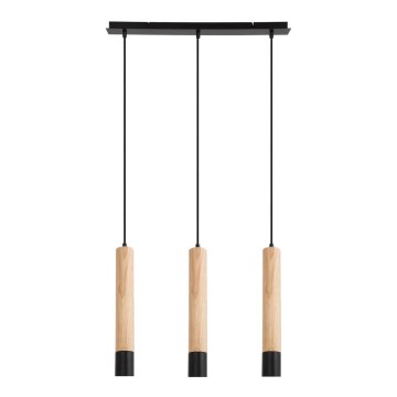 Rabalux - Loftlampe med ledning 3xGU10/50W/230V bøg