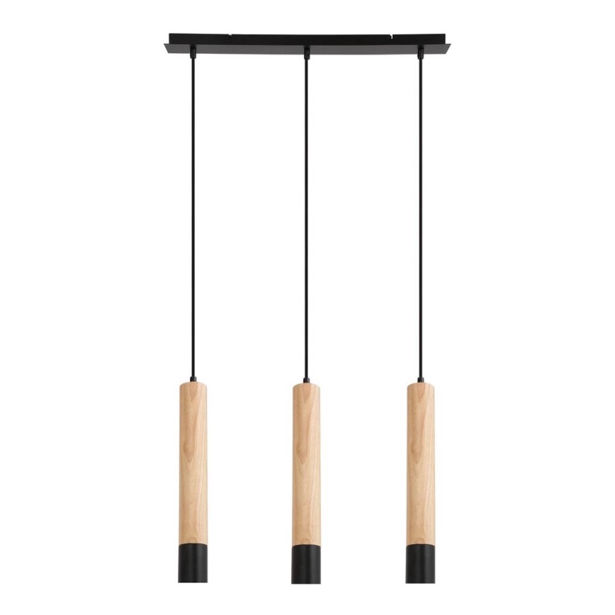 Rabalux - Loftlampe med ledning 3xGU10/50W/230V bøg