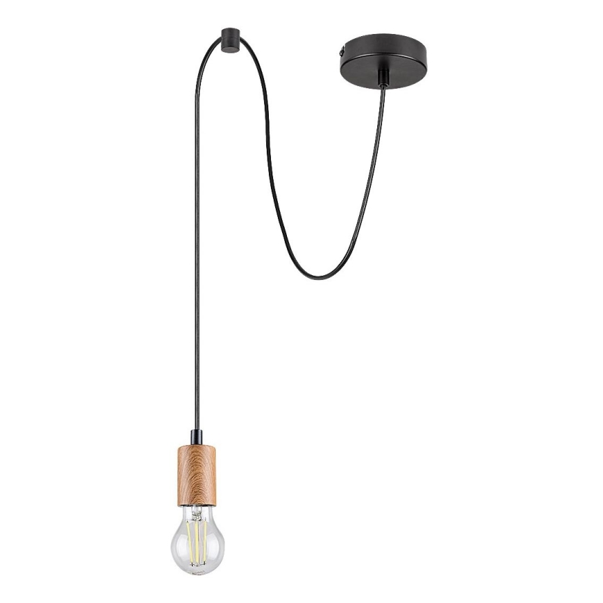 Rabalux - Loftlampe på kabel 1xE27/60W/230V bøg