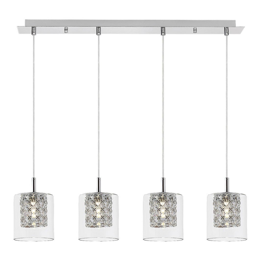 Rabalux - Lysekrone i krystal 4xG9/40W/230V