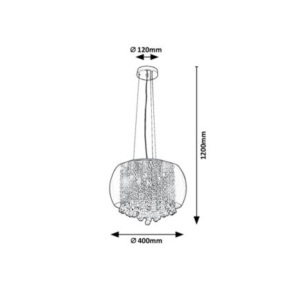 Rabalux - Lysekrone i krystal 6xG9/40W/230V