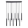 Rabalux - Pendel 10xG9/5W/230V sort