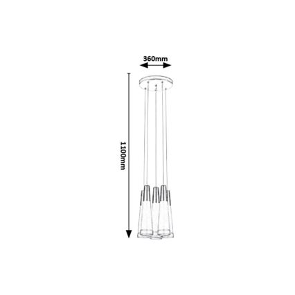 Rabalux - Pendel 6xE14/40W/230V