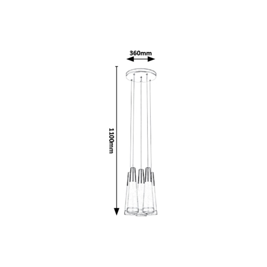 Rabalux - Pendel 6xE14/40W/230V