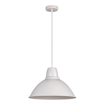 Rabalux - Pendellampe på ledning 1xE27/60W/230V Ø 36 cm hvid