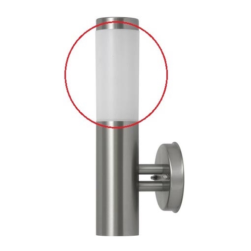 Rabalux - Reserveglas til udendørs lamp INOX TORCH E27 hvid