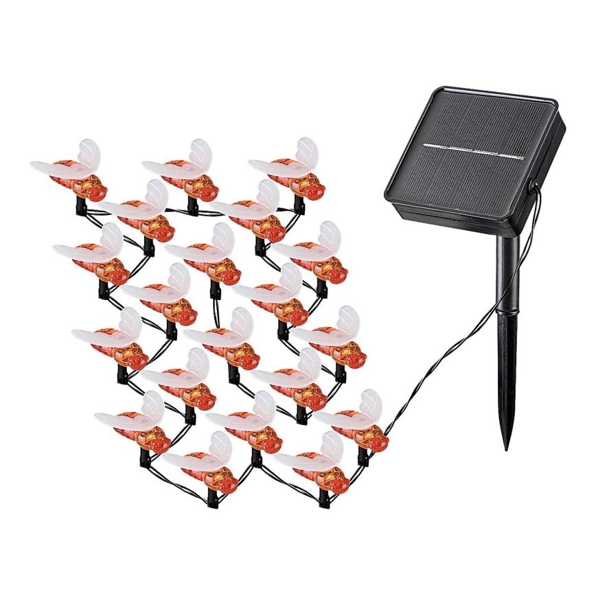 Rabalux - Soldrevet LED lyskæde 20xLED/0,06W/1,2V IP44 600 mAh
