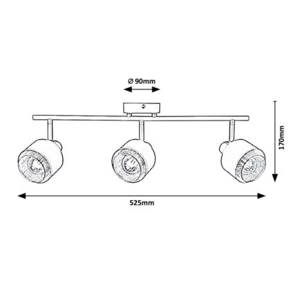 Rabalux - Spotlampe 3xE14/40W/230V