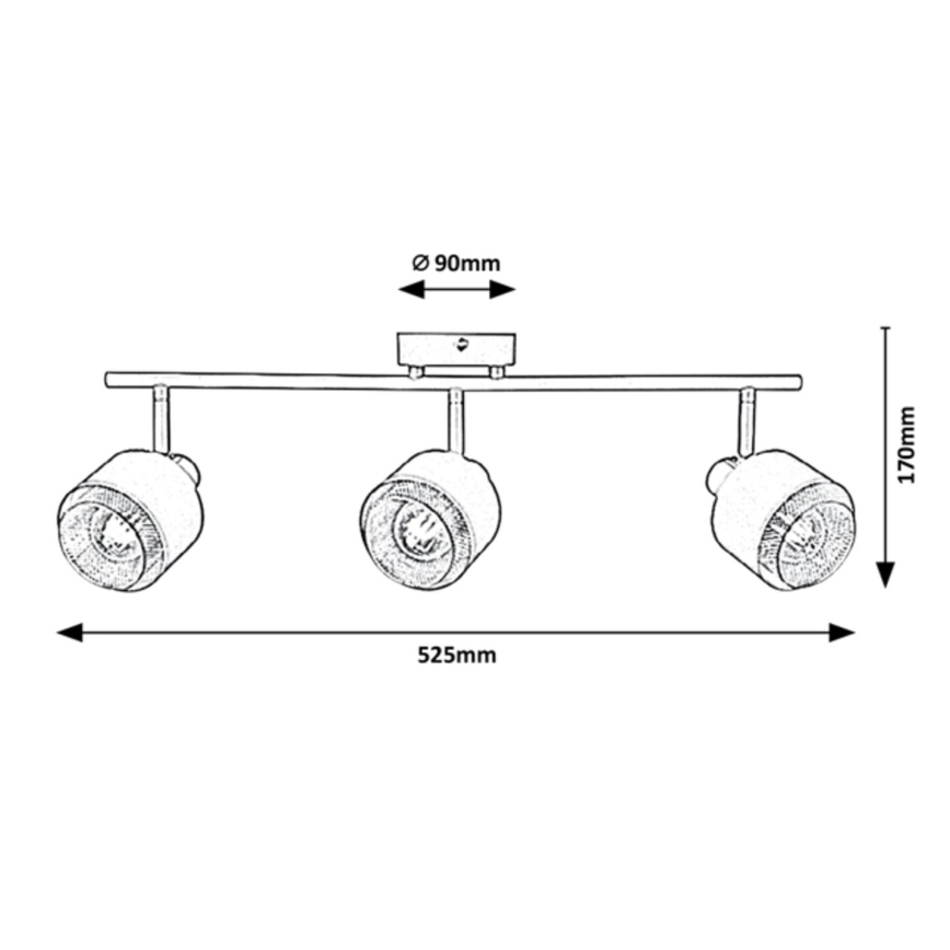 Rabalux - Spotlampe 3xE14/40W/230V