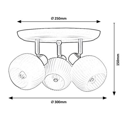 Rabalux - Spotlampe 3xE14/40W/230V