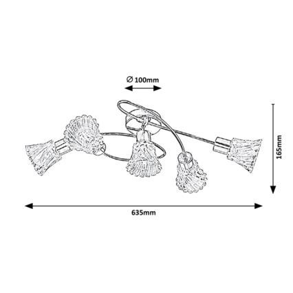 Rabalux - Spotlampe 5xE14/40W/230V