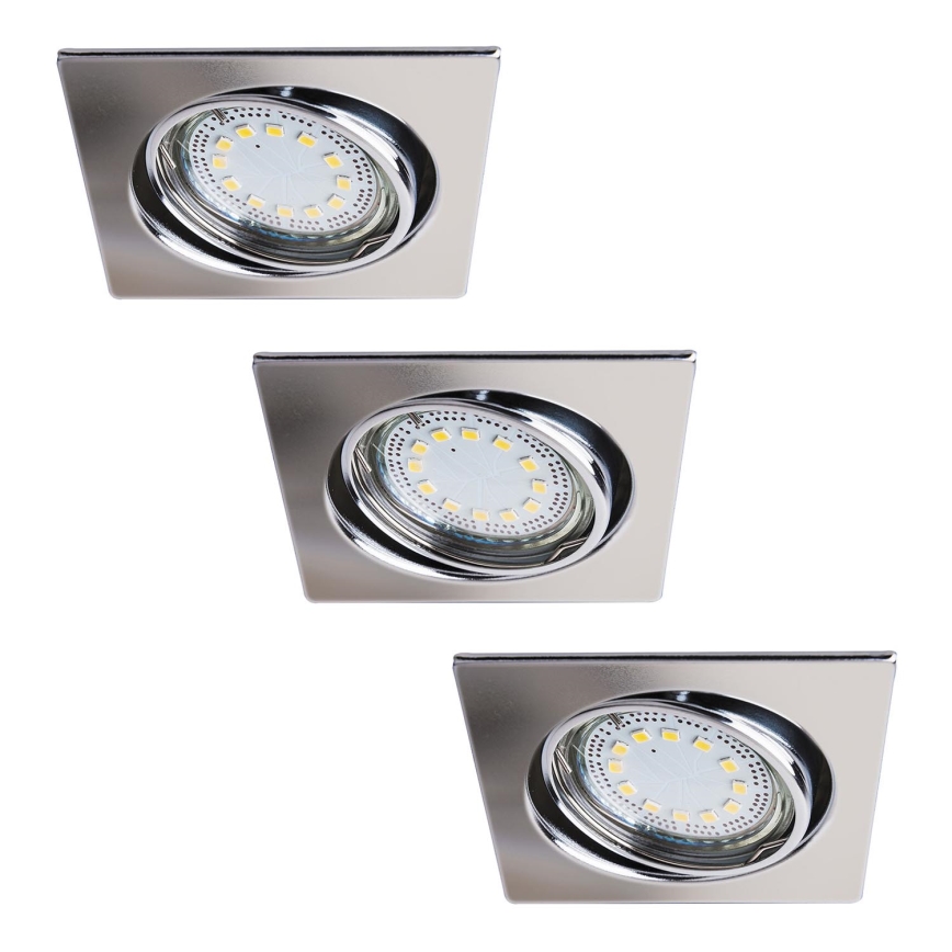 Rabalux - SÆT 3x LED indbygningslampe 3xGU10/3W/230V IP40