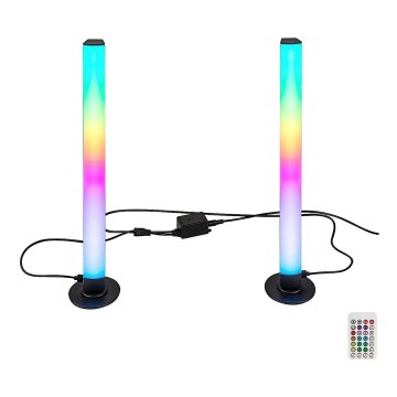 Rabalux - SÆT med 2 stk. LED RGB dæmpbar bordlampe PACO LED/5W/5V + fjernbetjening