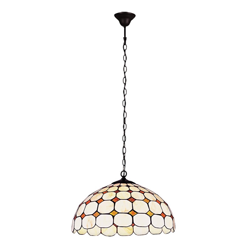 Rabalux - Tiffany-pendel m. farvet glas 2xE27/60W/230V