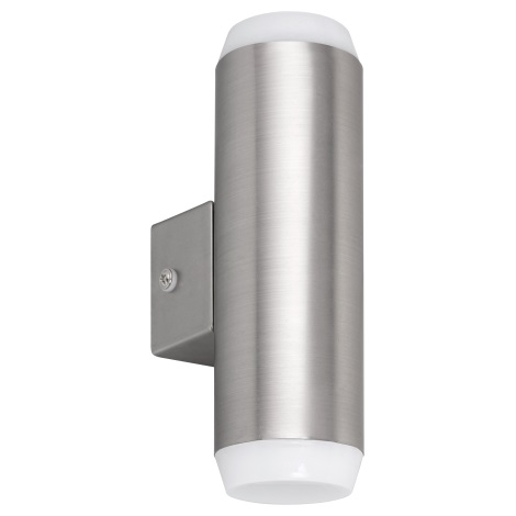 Rabalux - Udendørs LED væglampe 2xLED/4W/230V satin krom IP44
