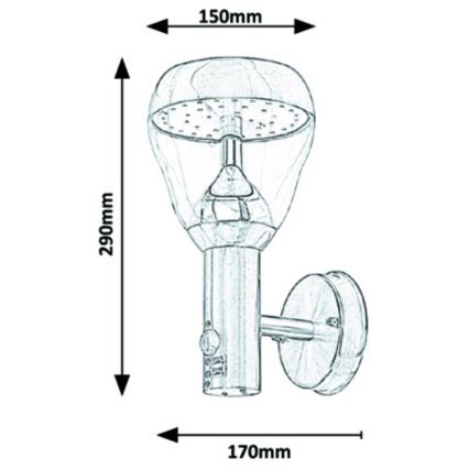 Rabalux - Udendørs LED væglampe med sensor LED/8,5W/230V IP44