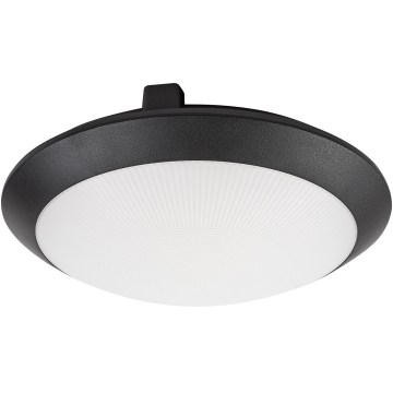 Rabalux - Udendørs loftlampe med bevægelsessensor 1xE27/9W/230V IP65 Ø 30 cm sort