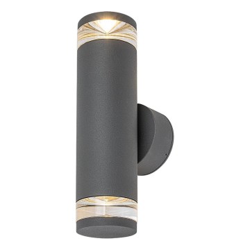 Rabalux - Udendørs væglampe 2xGU10/10W/230V IP54 antracit