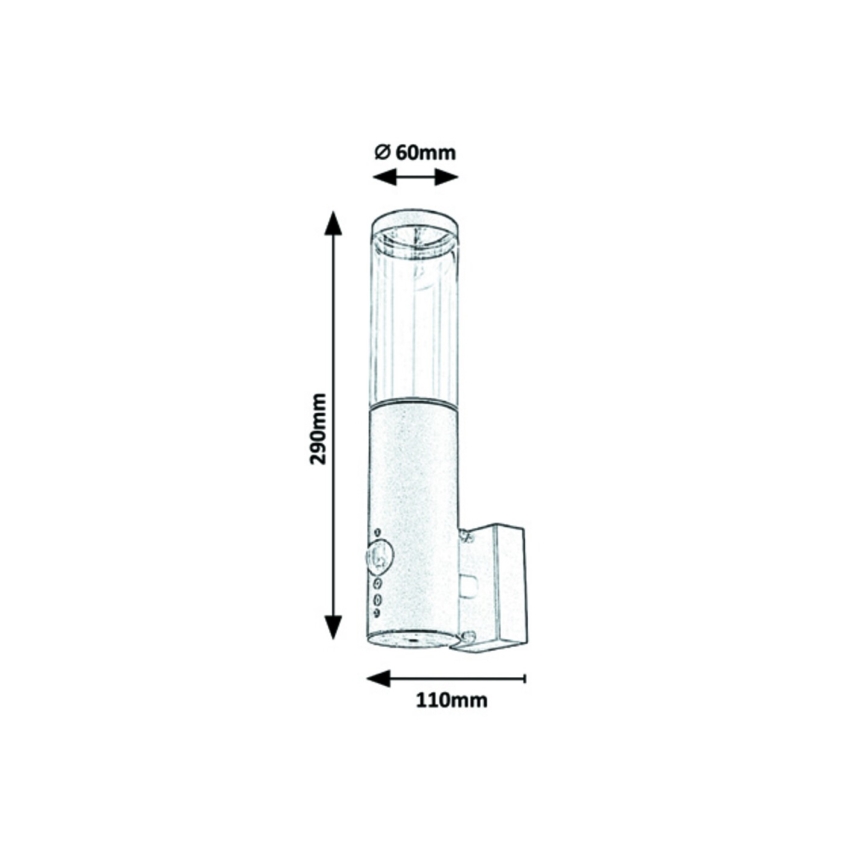 Rabalux - Udendørs væglampe med sensor 1xGU10/7W/230V IP44