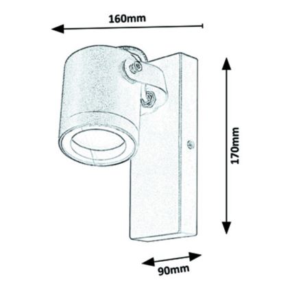 Rabalux - Udendørs vægspots 1xGU10/35W/230V IP44