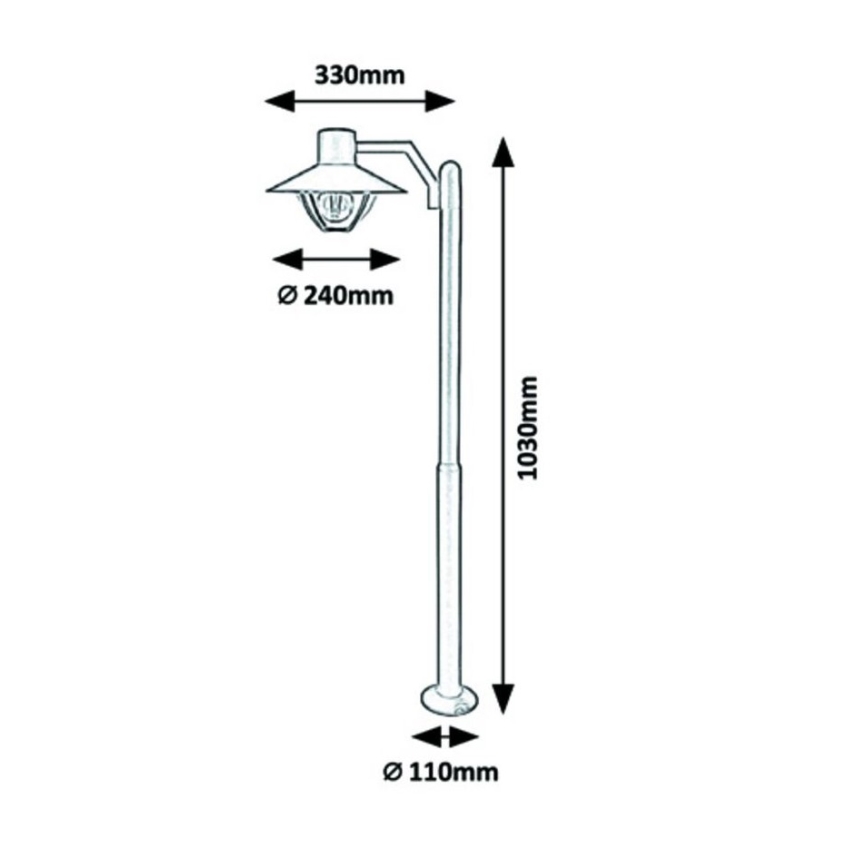 Rabalux - Udendørslampe 1xE27/10W/230V IP44