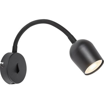 Rabalux - Væglampe med spot 1xGU10/15W/230V sort