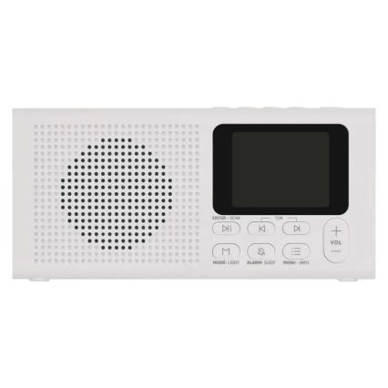 Radio DAB DAB+ FM 3W/5V/4xAA hvid